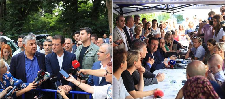 BAŞKAN İMAMOĞLU: “DEMOKRASİNİN TESLİM ETTİĞİ GÖREVLERİ İNSANLARDAN HUKUK DIŞI ALMAK ÖYLE GÖZ ÇEVİRMEYLE OLMAZ”