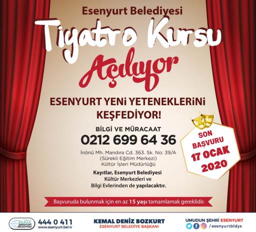 ESENYURT BELEDİYESİ YENİ YETENEKLERİNİ ARIYOR