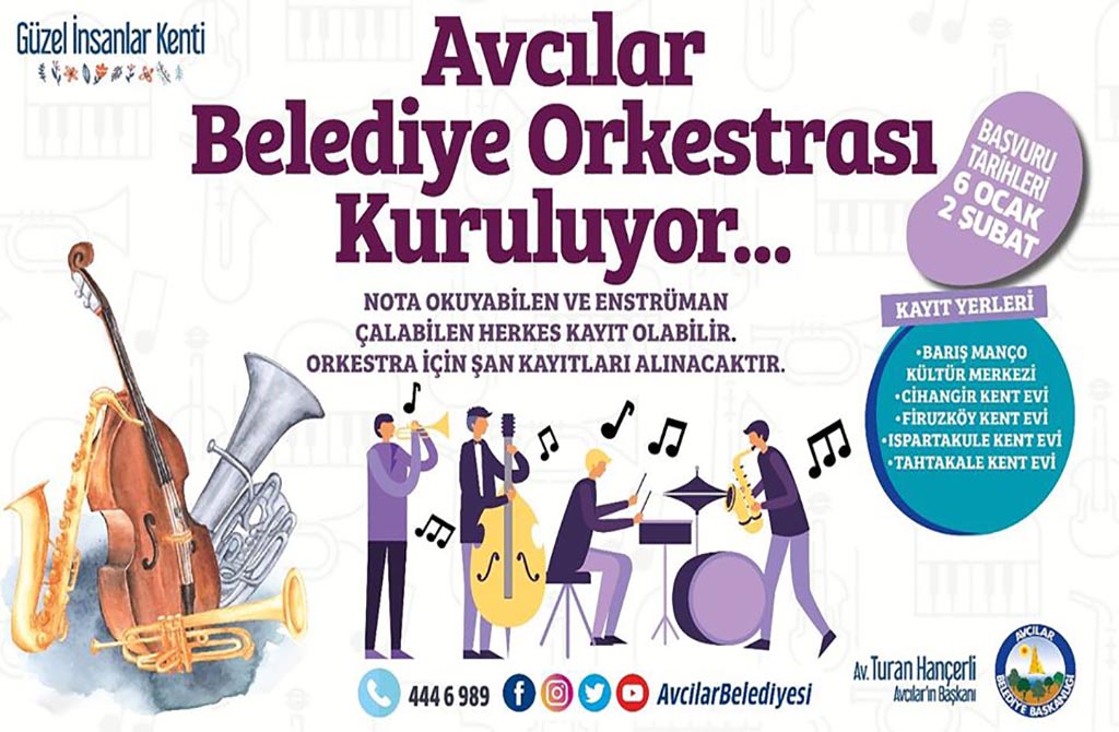 AVCILAR’DA BELEDİYE ORKESTRASI KURULUYOR