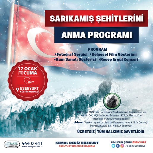 SARIKAMIŞ ŞEHİTLERİ İÇİN YÜRÜYECEKLER