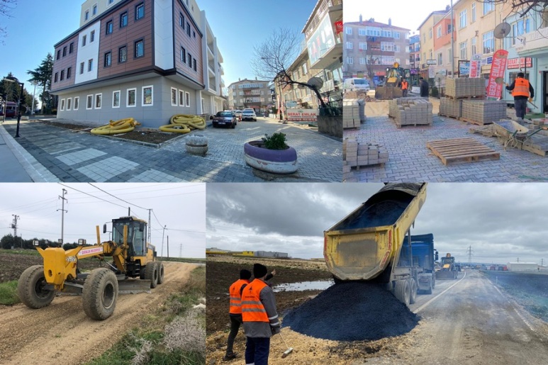 ÇATALCA BELEDİYESİ’NİN KALDIRIM VE YOL ÇALIŞMALARI HIZLA DEVAM EDİYOR