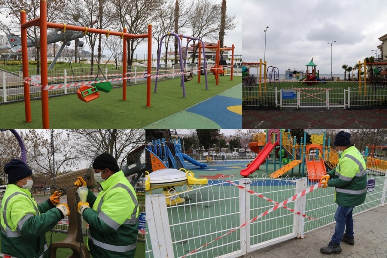 BÜYÜKÇEKMECE’DE ÇOCUK PARK VE OYUN ALANLARI KULLANIMA KAPATILDI