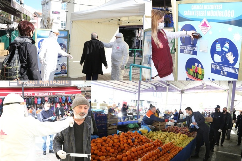 BAŞKAN MESUT ÜNER’DEN HALK PAZARINDA YOĞUN TEDBİR