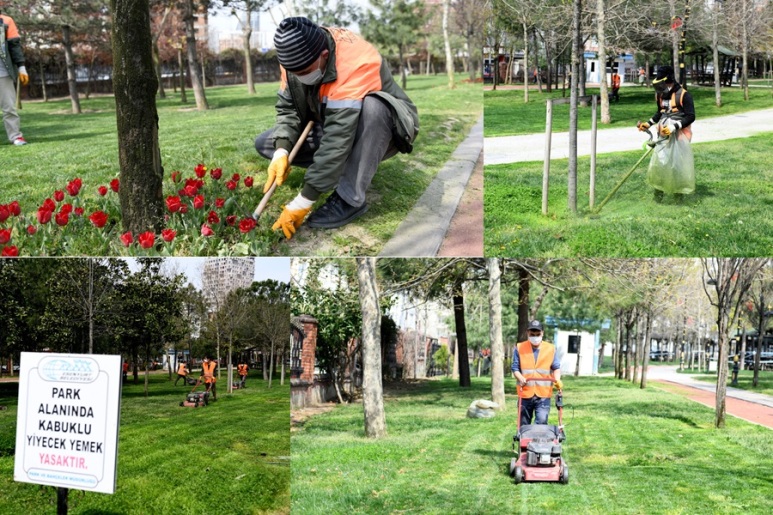 ESENYURT’TA PARK VE YEŞİL ALANLARDA YAZ HAZIRLIĞI DEVAM EDİYOR