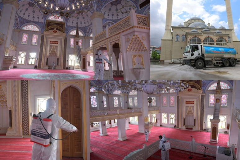 ESENYURT BELEDİYESİ CAMİLERİ DEZENFEKTE EDEREK TEMİZLEDİ