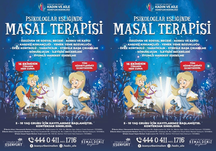 ESENYURTLU ÇOCUKLAR ‘MASAL TERAPİSİ’ İLE SAĞLIKLI BİR GELİŞİM SÜRECİ YAŞAYACAK