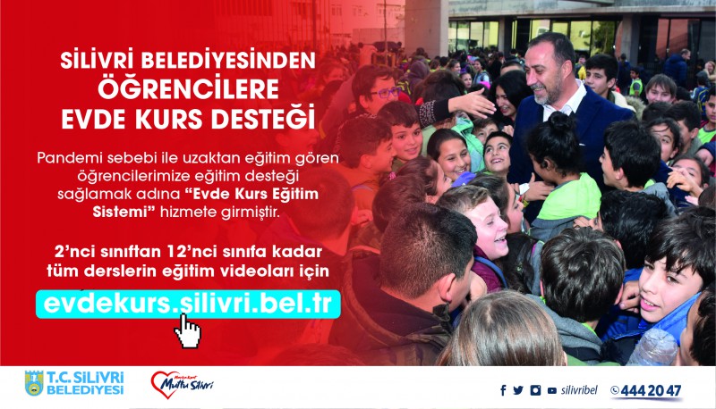 SİLİVRİ BELEDİYESİNDEN ÖĞRENCİLERE EVDE KURS DESTEĞİ