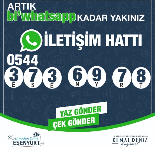 ESENYURT BELEDİYESİ WHATSAPP İLETİŞİM HATTI KURULDU