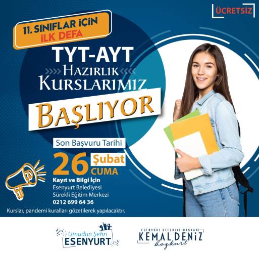 ESENYURT BELEDİYESİ GENÇLERE EĞİTİM DESTEĞİNİ SÜRDÜRÜYOR