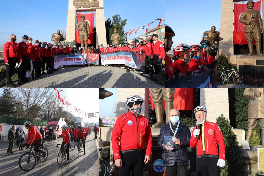 BÜYÜKÇEKMECELİ BİSİKLETÇİLER, ÇANAKKALE’Yİ GEÇİLMEZ YAPAN ŞEHİTLER YOLA ÇIKTI