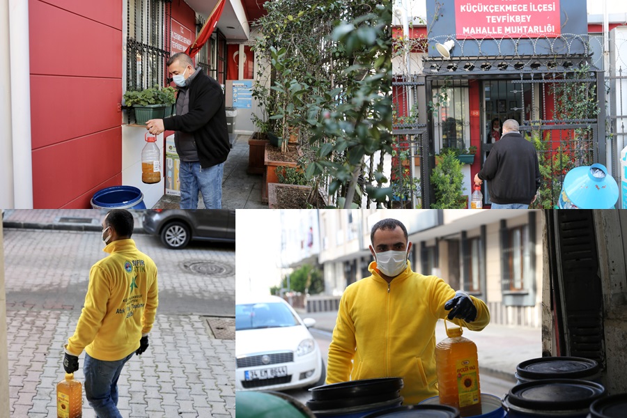 KÜÇÜKÇEKMECE’DE ATIK YAĞLAR GERİ KAZANDIRILIYOR