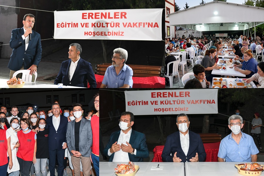 İMAMOĞLU VE BOZKURT,  ERENLER CEMEVİ’NDE MUHARREM LOKMASINA ORTAK OLDU