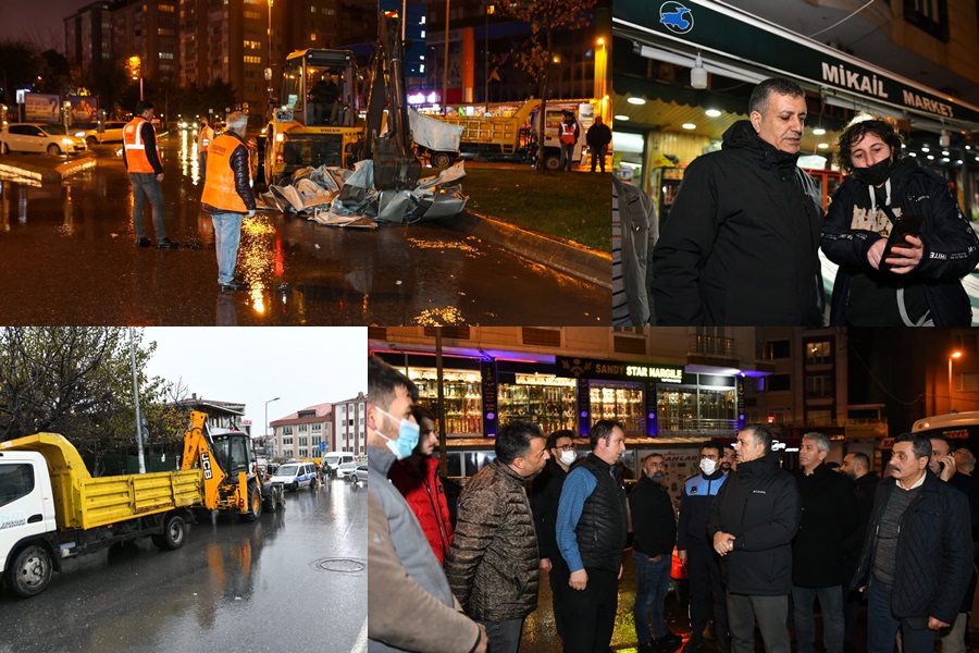 ESENYURT, FIRTINA SONRASI YARALARINI SARIYOR