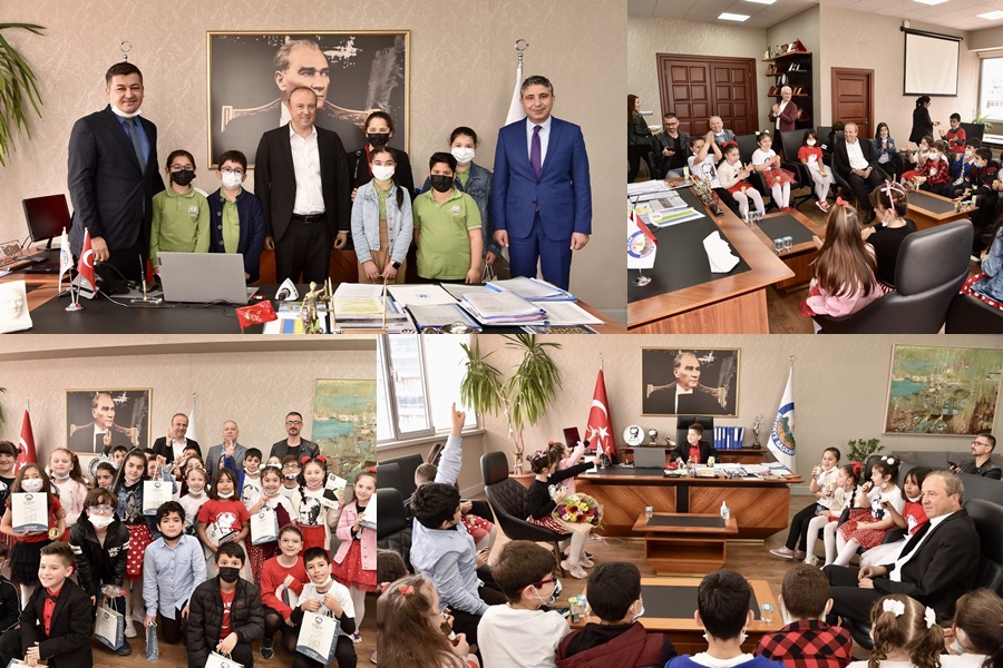 BAŞKAN HANÇERLİ MAKAMINI ÇOCUKLARA EMANET ETTİ