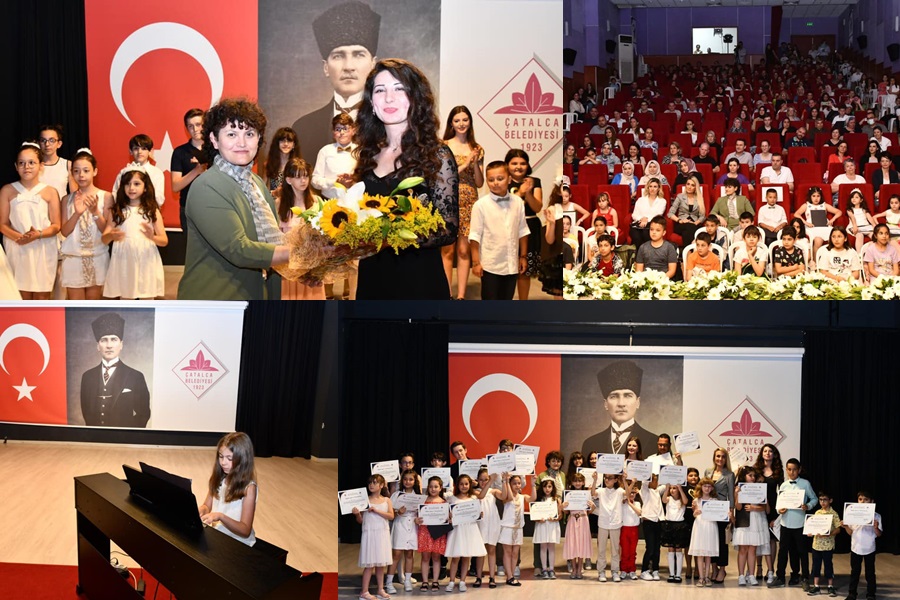 ÇATALCA’NIN KÜÇÜK PİYANİSTLERİ AYAKTA ALKIŞLANDI