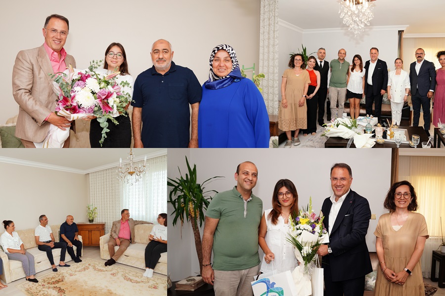 BAŞKAN ÇALIK, LGS BİRİNCİLERİNİ ZİYARET ETTİ