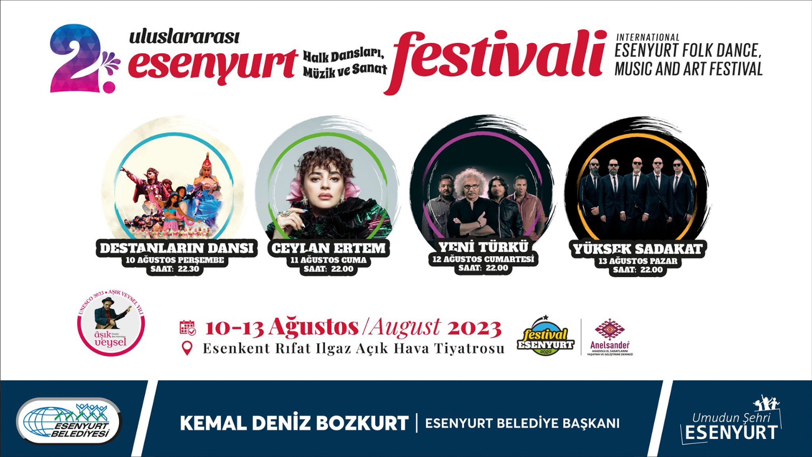 2. ULUSLARARASI ESENYURT HALK DANSLARI MÜZİK VE SANAT FESTİVALİ BAŞLIYOR