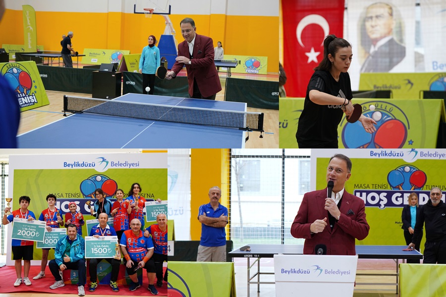 BEYLİKDÜZÜ’NDE ÖDÜLLÜ MASA TENİSİ TURNUVASI DÜZENLENDİ