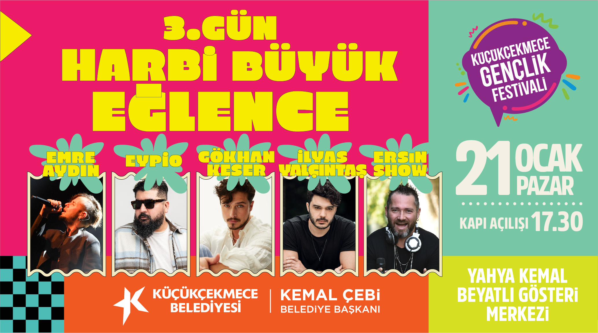 ŞEHRİN FESTİVALİ KÜÇÜKÇEKMECE’DE: ‘3.GENÇLİK FESTİVALİ’NE GERİ SAYIM BAŞLADI’