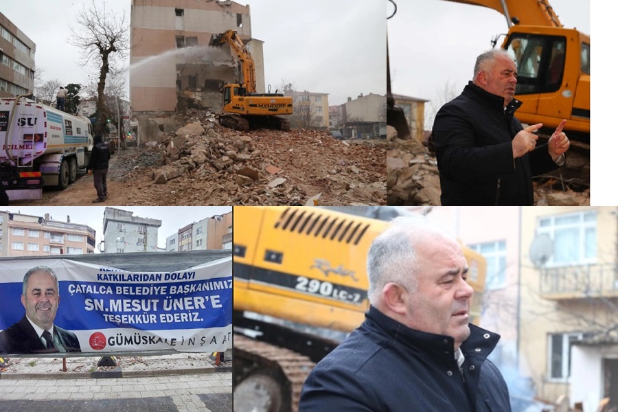 ÇATALCA’DA KENTSEL DÖNÜŞÜM ÇALIŞMALARI ARALIKSIZ DEVAM EDİYOR