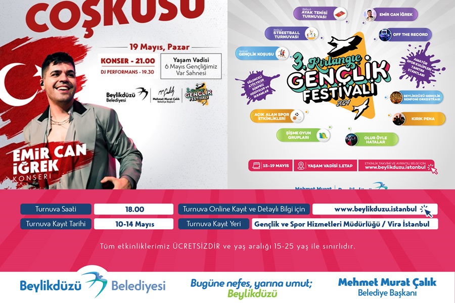 3. BEYLİKDÜZÜ KIRLANGIÇ GENÇLİK FESTİVALİ BAŞLIYOR