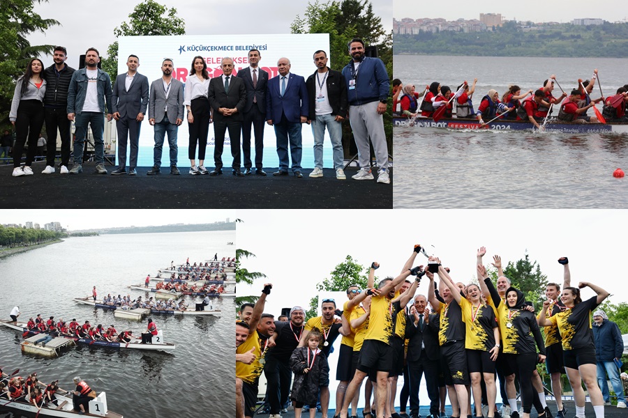 KÜÇÜKÇEKMECE’DE DRAGON BOAT YARIŞLARI NEFESLERİ KESTİ