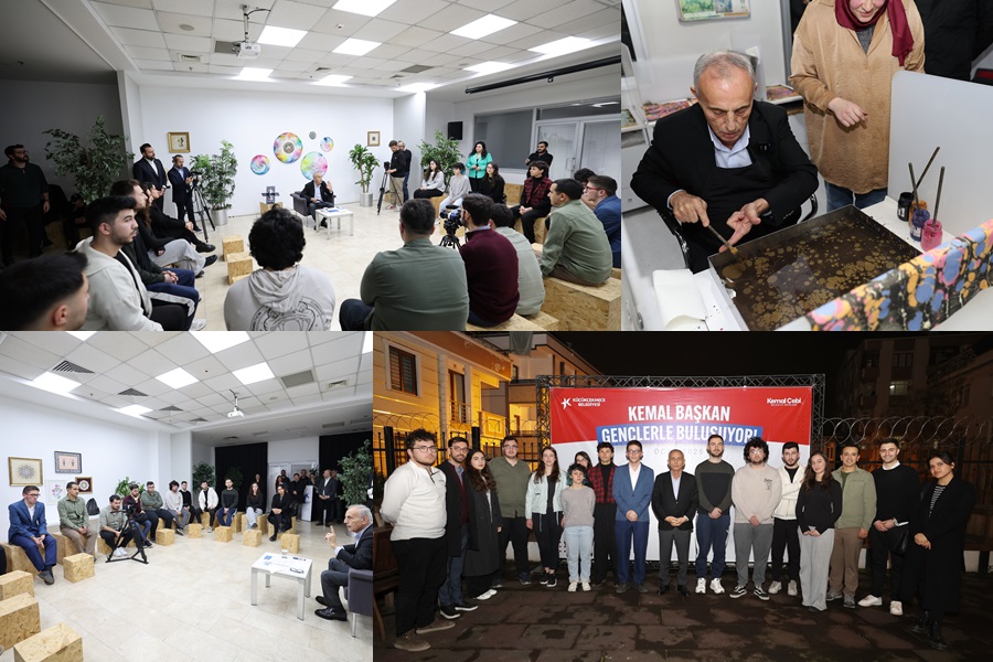 BAŞKAN ÇEBİ, GENÇLERLE BULUŞTU, FİKİR ALIŞVERİŞİNDE BULUNDU