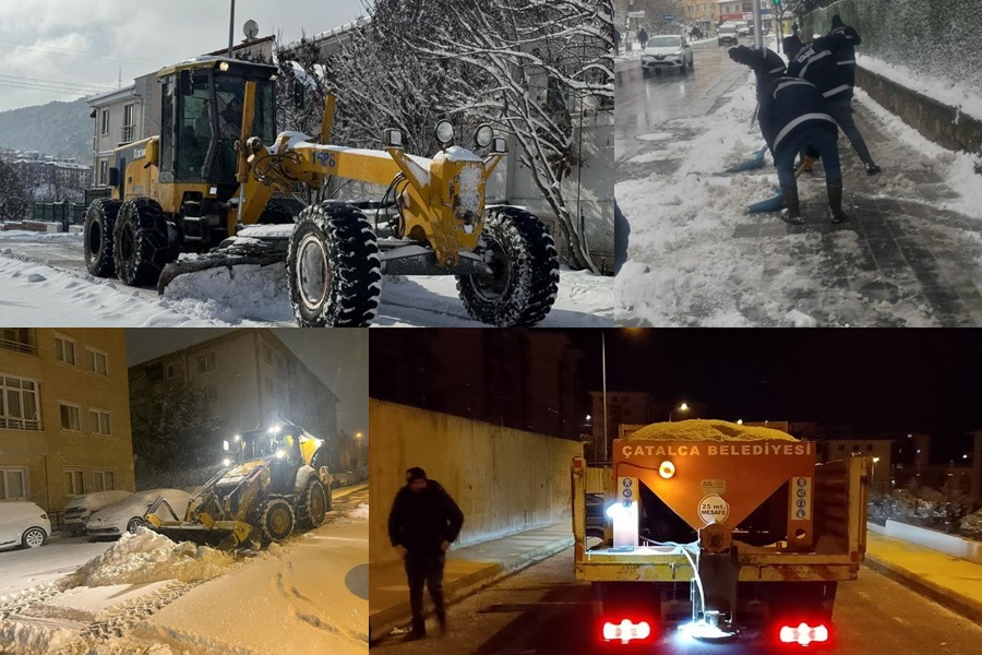 ÇATALCA’DA KARLA MÜCADELEDE BAŞARILI ÇALIŞMA