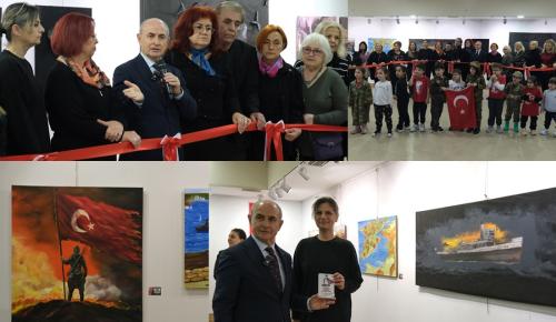 “ÇANAKKALE İÇİNDE VURDULAR BENİ’’ SERGİSİ SANATSEVERLERLE BULUŞTU