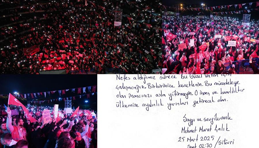 BAŞKAN MEHMET MURAT ÇALIK SİLİVRİ’DEN MESAJ GÖNDERDİ   – “KALBİM BEYLİKDÜZÜ’NDE ATIYOR”