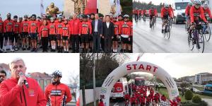 65 BİSİKLETÇİ ÇANAKKALE ŞEHİTLERİ ANISINA 300 KİLOMETRE PEDAL ÇEVİRECEK
