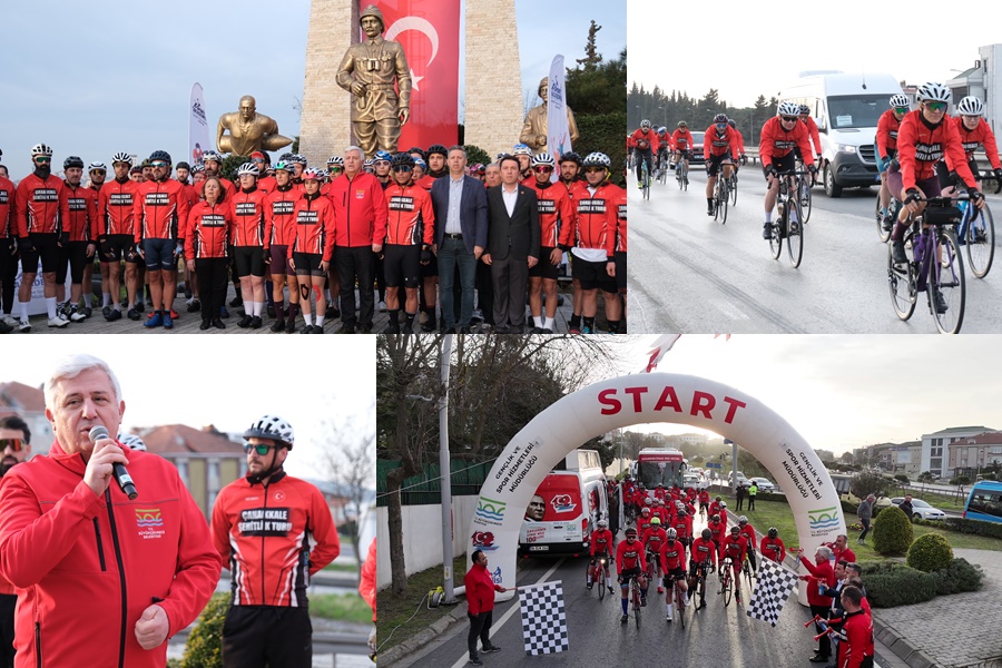 65 BİSİKLETÇİ ÇANAKKALE ŞEHİTLERİ ANISINA 300 KİLOMETRE PEDAL ÇEVİRECEK