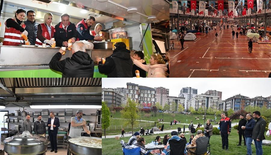 BEYLİKDÜZÜ BELEDİYESİ DEPREMİN İLK ANINDAN İTİBAREN VATANDAŞLARIN YANINDAYDI