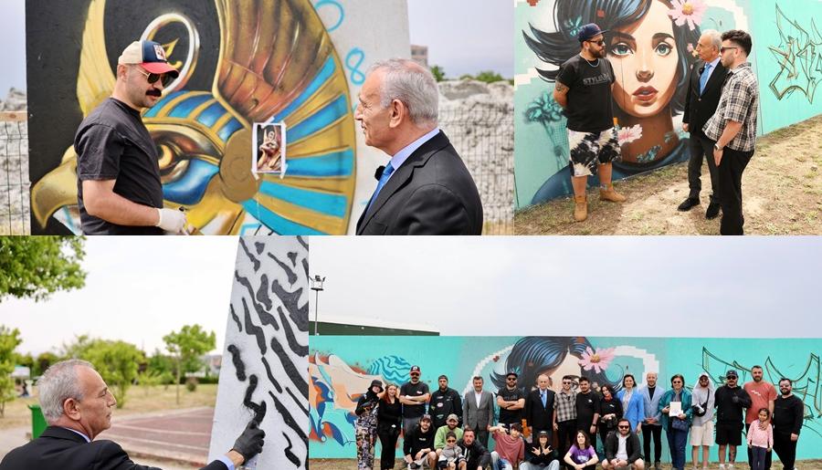 KÜÇÜKÇEKMECE GRAFFİTİYLE RENKLENDİ