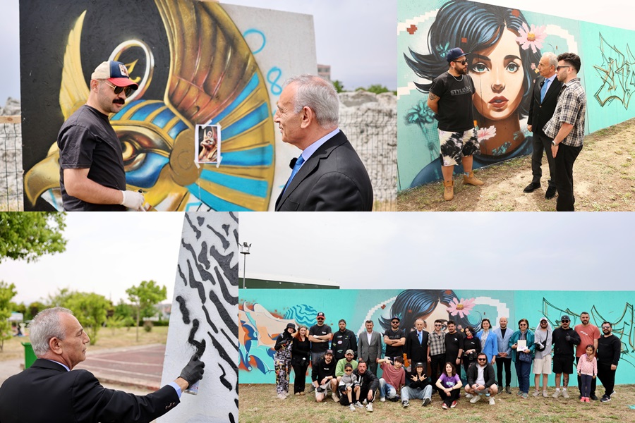 KÜÇÜKÇEKMECE GRAFFİTİYLE RENKLENDİ