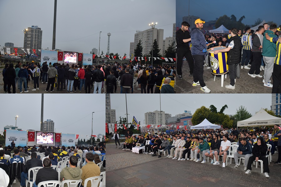 ESENYURT’TA FINAL COŞKUSU: FENERBAHÇE ZAFERI DEV EKRANDA KUTLANDI