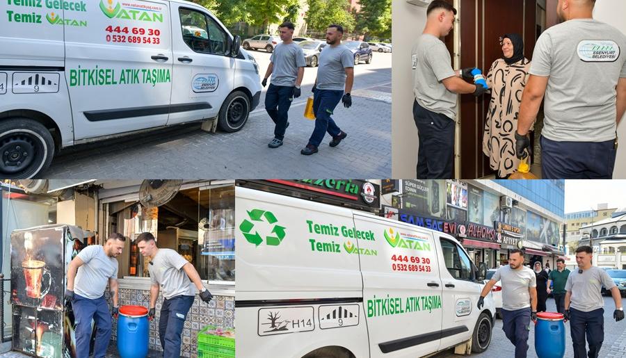 ESENYURT BELEDİYESİ ATIK YAĞ TOPLAMA KAMPANYASINI SÜRDÜRÜYOR