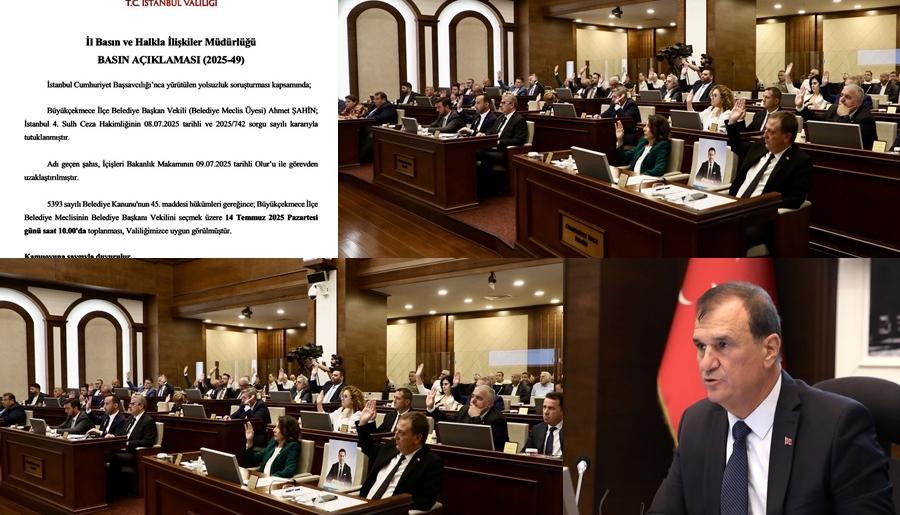 BÜYÜKÇEKMECE’DE YENİ BAŞKANVEKİLİ SEÇİMİ 14 TEMMUZ PAZARTESİ….