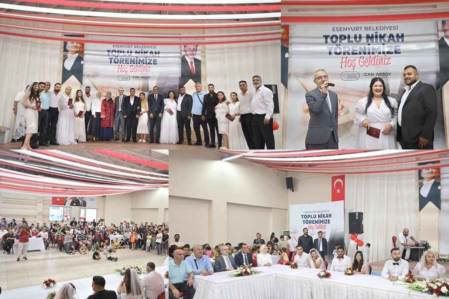 ESENYURT’TA ROMAN ÇİFTLERE DÜĞÜN HAVASINDA TOPLU NİKÂH TÖRENİ