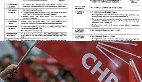 CHP’DE OLAĞAN KONGRE SÜRECİ BAŞLADI…