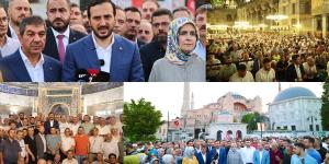 AYASOFYA’NIN İBADETE AÇILIŞININ 5. YILINDA SABAH NAMAZINDA DUALAR GAZZE VE TÜM MAZLUMLAR İÇİN YÜKSELDİ