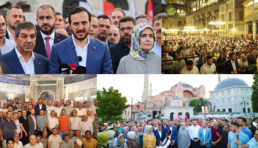 AYASOFYA’NIN İBADETE AÇILIŞININ 5. YILINDA SABAH NAMAZINDA DUALAR GAZZE VE TÜM MAZLUMLAR İÇİN YÜKSELDİ