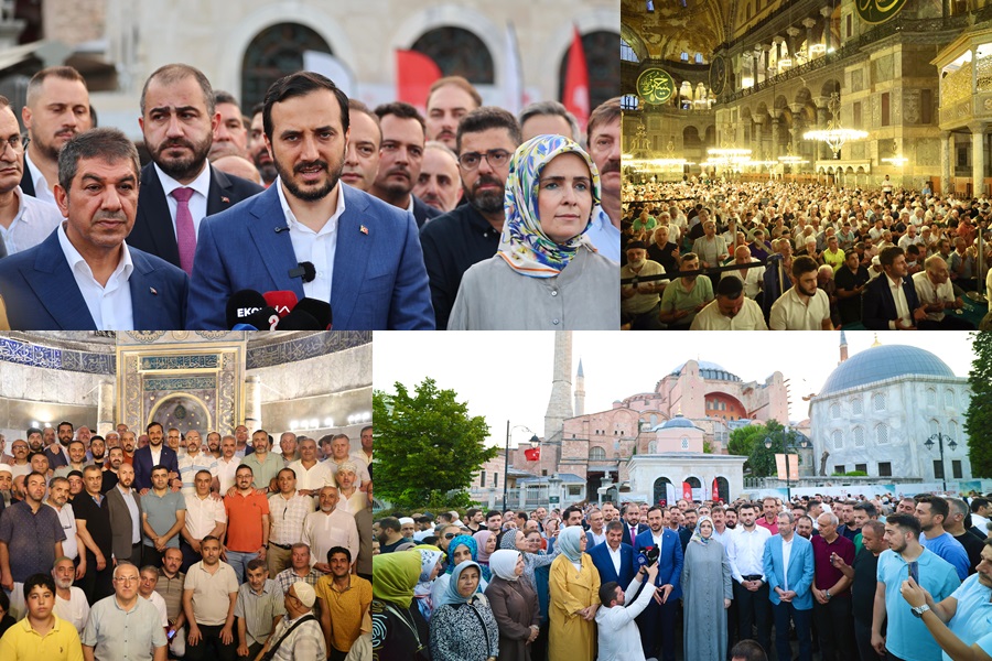 AYASOFYA’NIN İBADETE AÇILIŞININ 5. YILINDA SABAH NAMAZINDA DUALAR GAZZE VE TÜM MAZLUMLAR İÇİN YÜKSELDİ