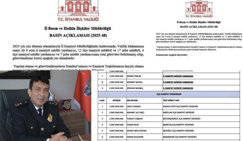 BÜYÜKÇEKMECE İLÇE EMNİYET MÜDÜRÜ DEĞİŞTİ…
