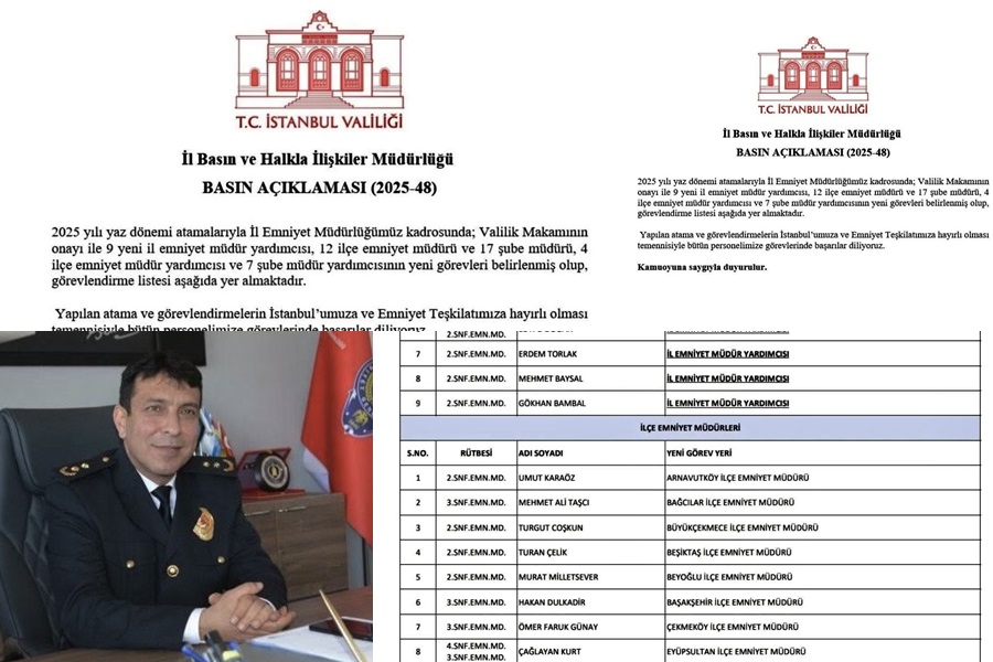 BÜYÜKÇEKMECE İLÇE EMNİYET MÜDÜRÜ DEĞİŞTİ…