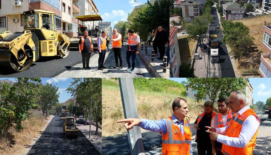 BÜYÜKÇEKMECE’DE ASFALTLAMA ÇALIŞMALARI ARALIKSIZ DEVAM EDİYOR