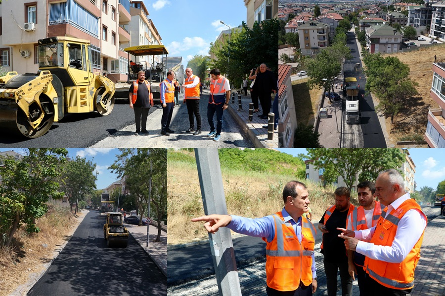 BÜYÜKÇEKMECE’DE ASFALTLAMA ÇALIŞMALARI ARALIKSIZ DEVAM EDİYOR