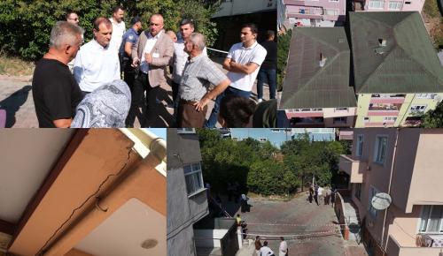 DUVARLARINDAN SES GELDİĞİ İÇİN BOŞALTILAN 2 BİNADA TEKNİK İNCELEMELER BAŞLATILDI
