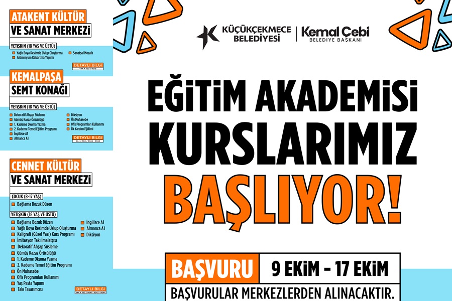 18 BRANŞTA EĞİTİM AKADEMİSİ KURSLARI BAŞLIYOR