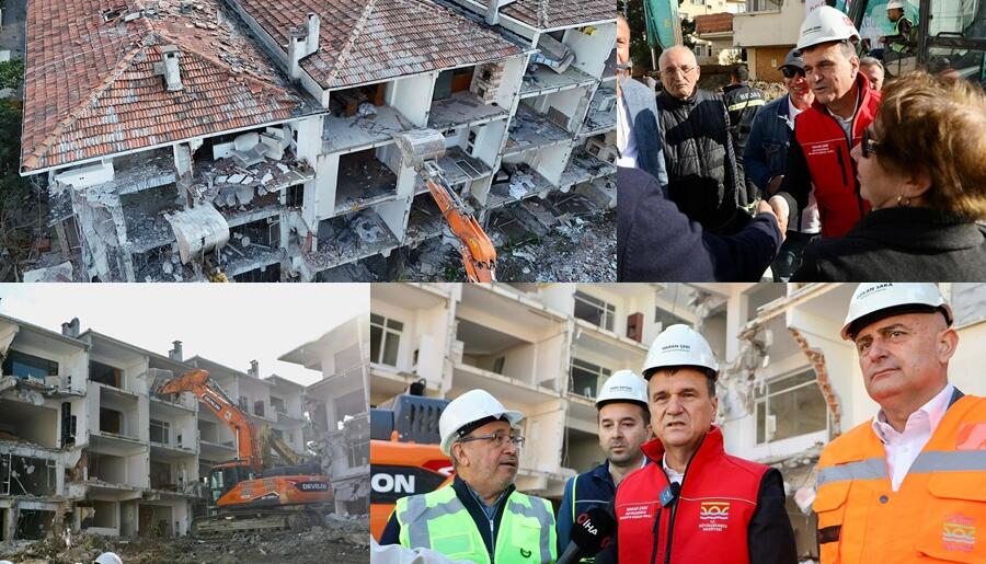 BÜYÜKÇEKMECE’DE “ÇOK RİSKLİ” STATÜSÜNDEKİ BİR SİTE DAHA YIKILDI